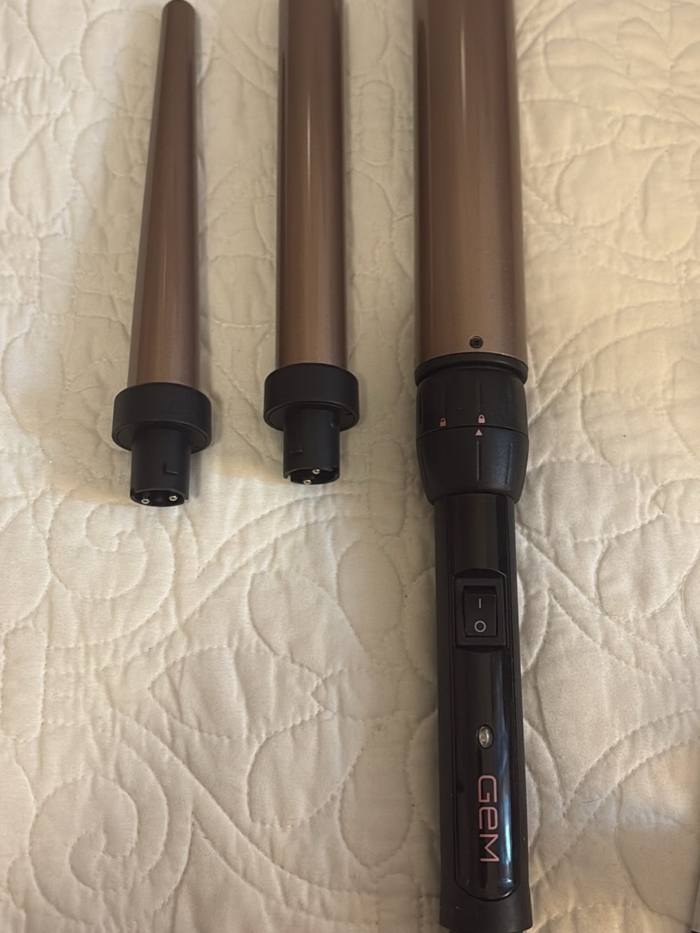GEM 3-Piece Interchangeable Curling Wand Set for Women